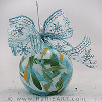 Blind Dachshund Christmas Ornament